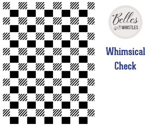 Mylar Stencil - Whimsical Check