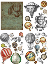 Load image into Gallery viewer, Transfer - Hot Air Balloons &amp; Clocks
