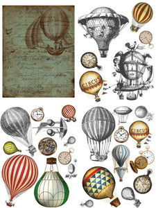 Transfer - Hot Air Balloons & Clocks